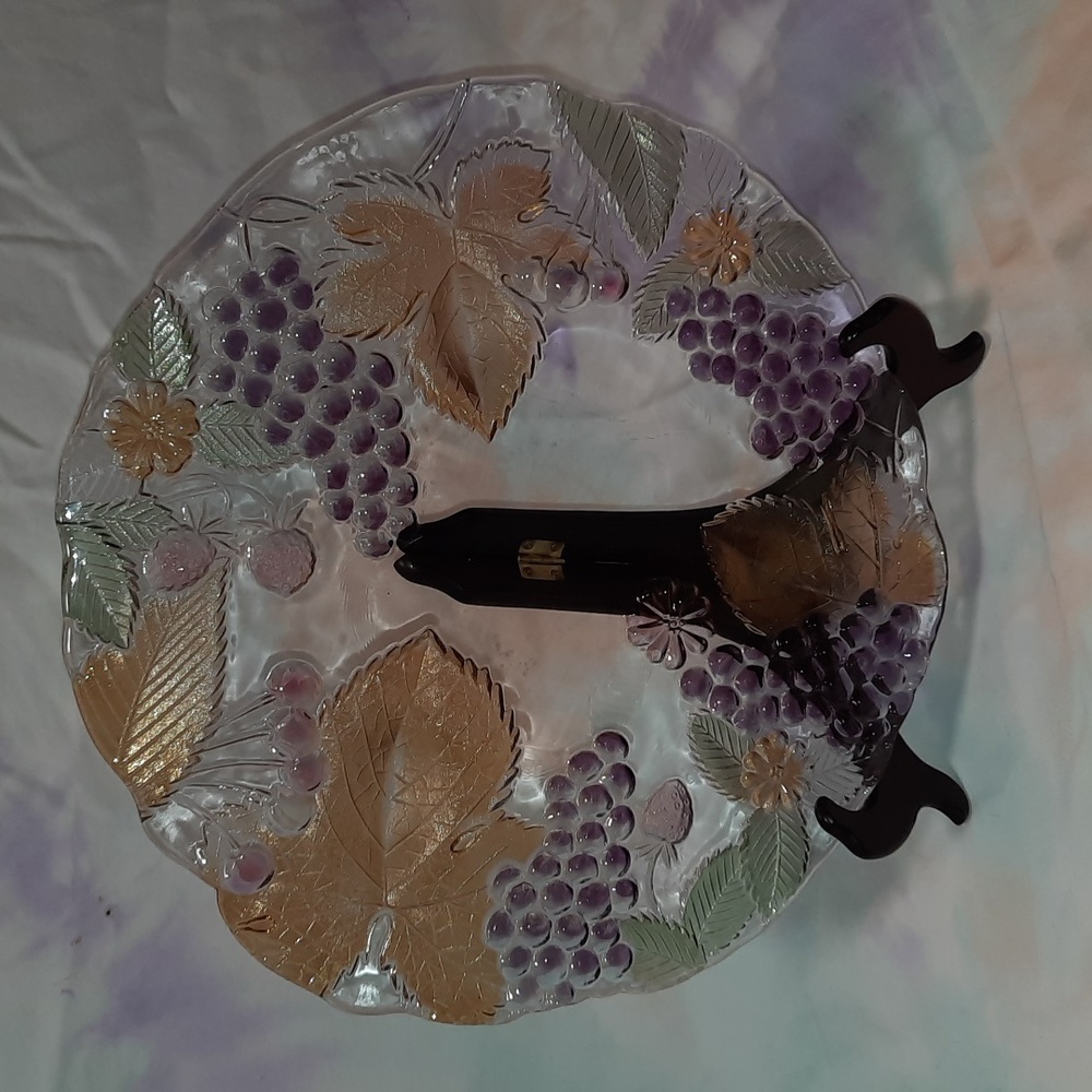 Mikasa Crystal Platter Large Chablis Pattern Vintage